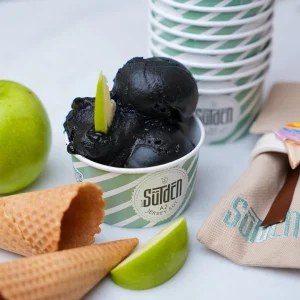 Yeşil Elmalı Aktif Karbon Dondurması